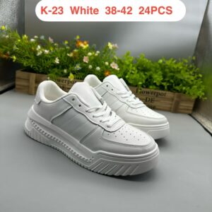 K POWER WHITE SNEAKERS